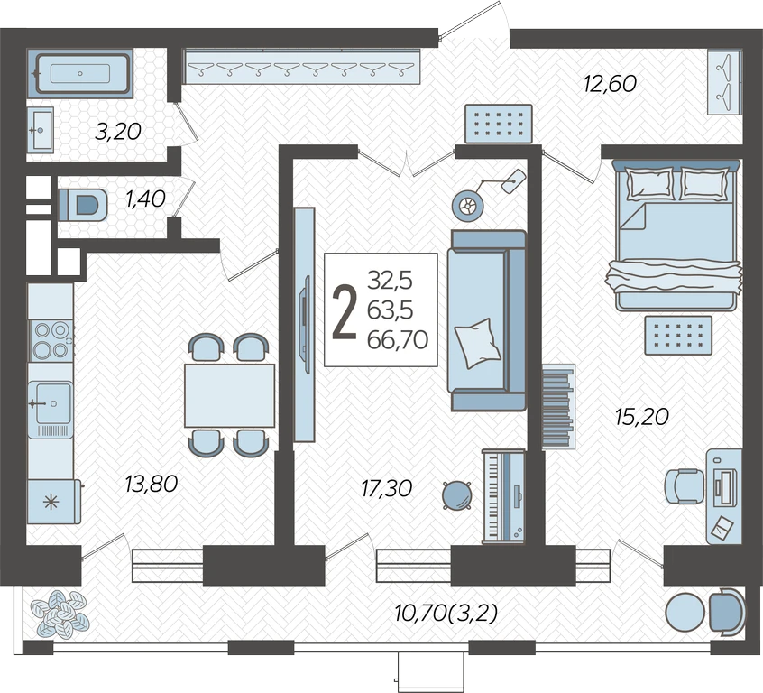 2-комнатная