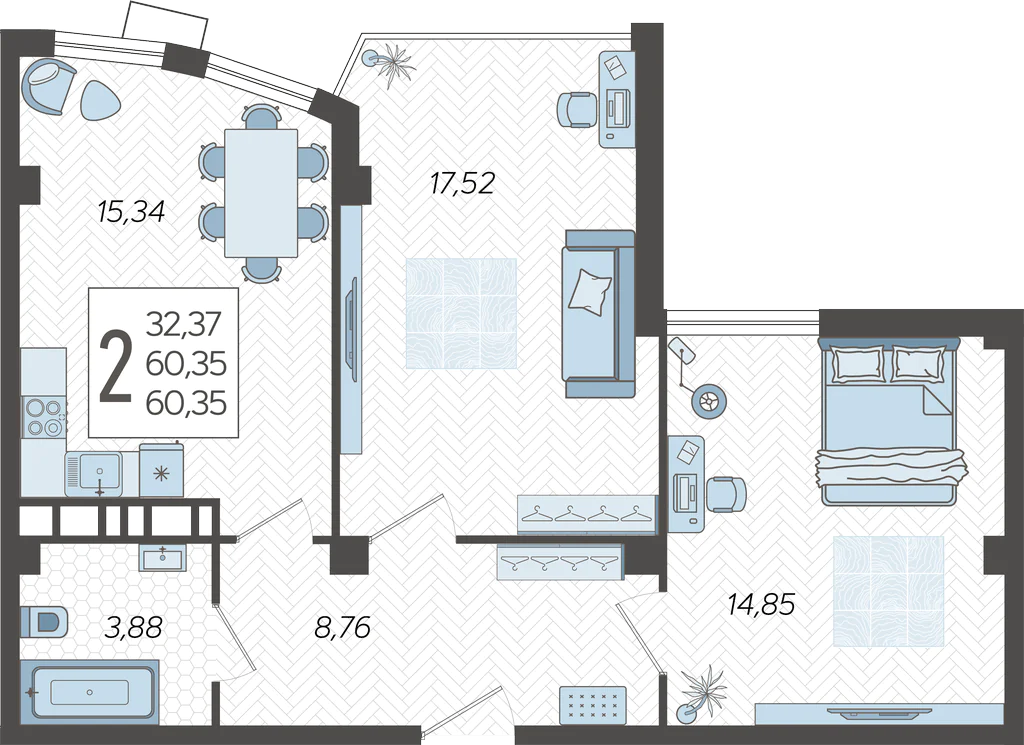 2-комнатная