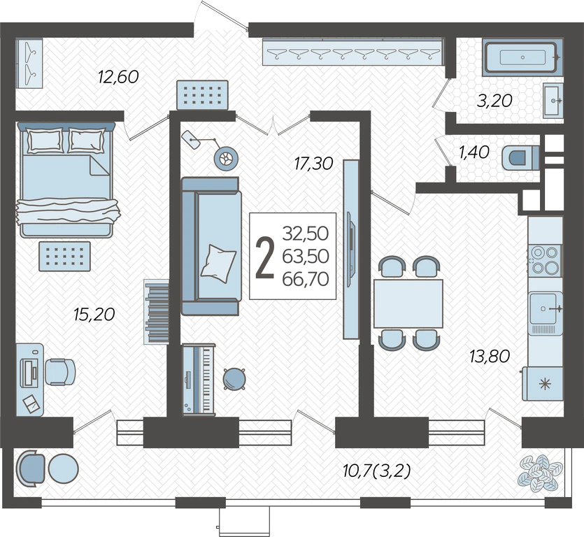 2-комнатная
