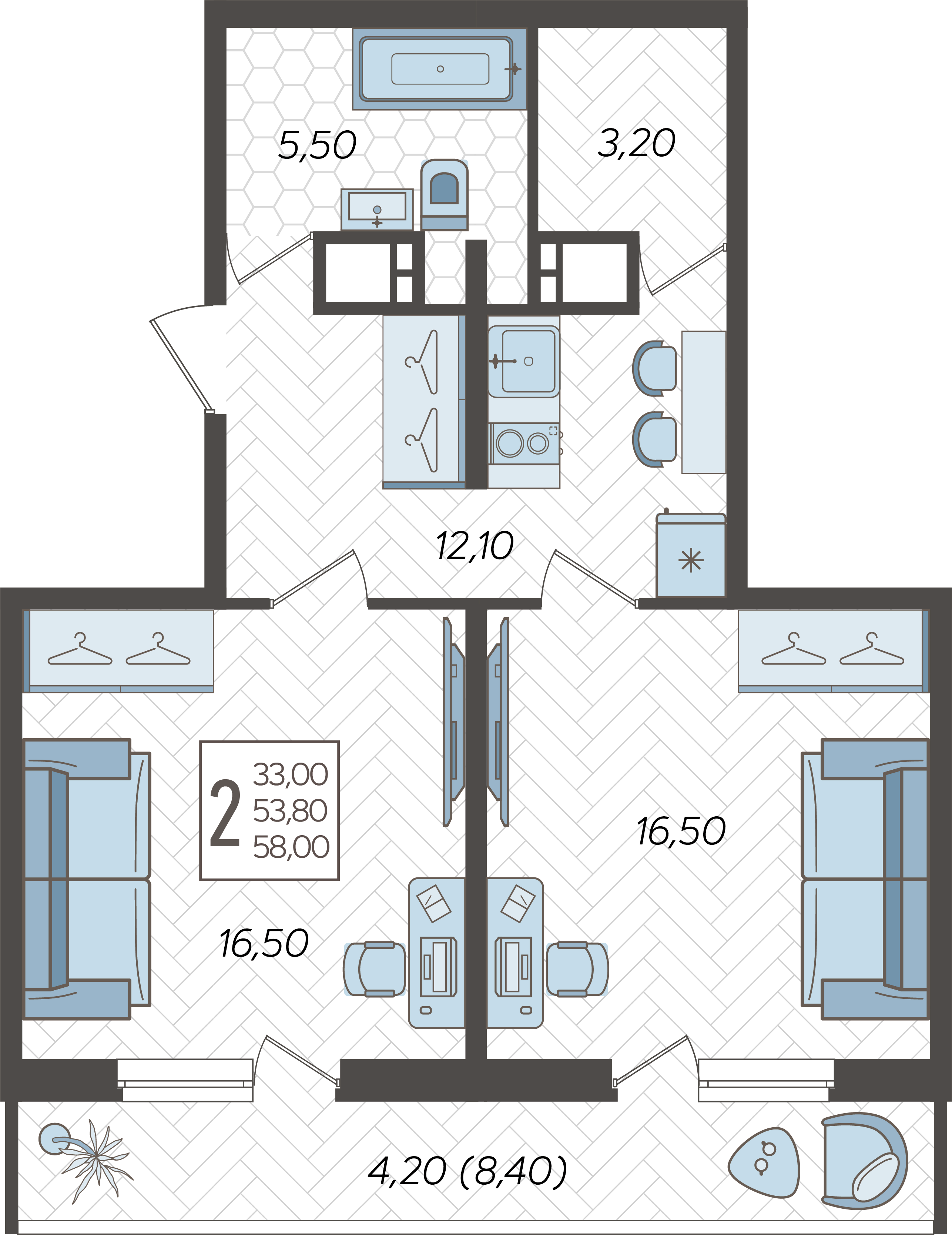 2-комнатная