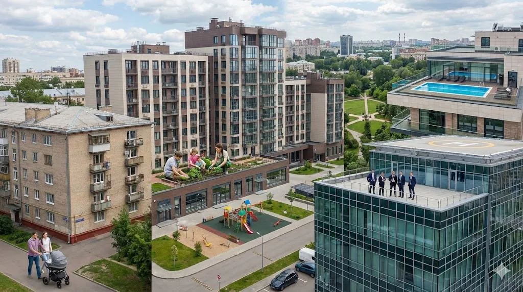 Классификация новостроек: эконом и комфорт, бизнес и элитная недвижимость