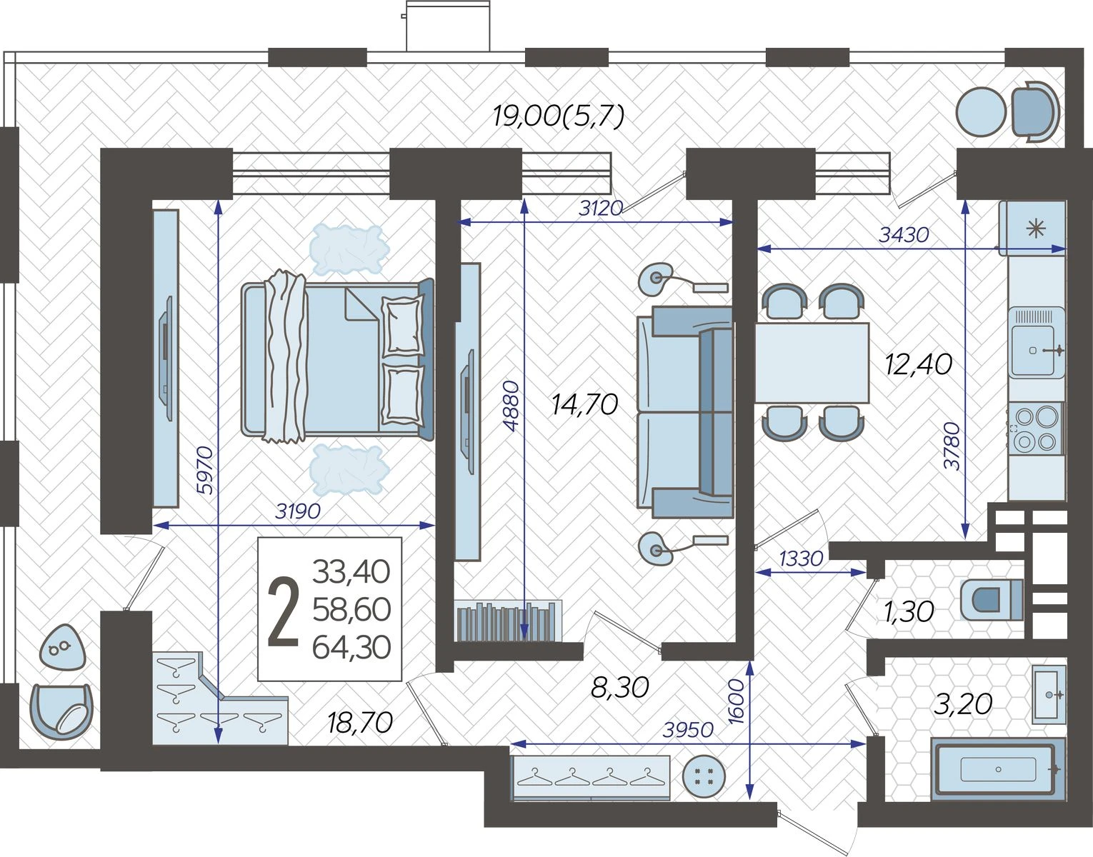 2-комнатная