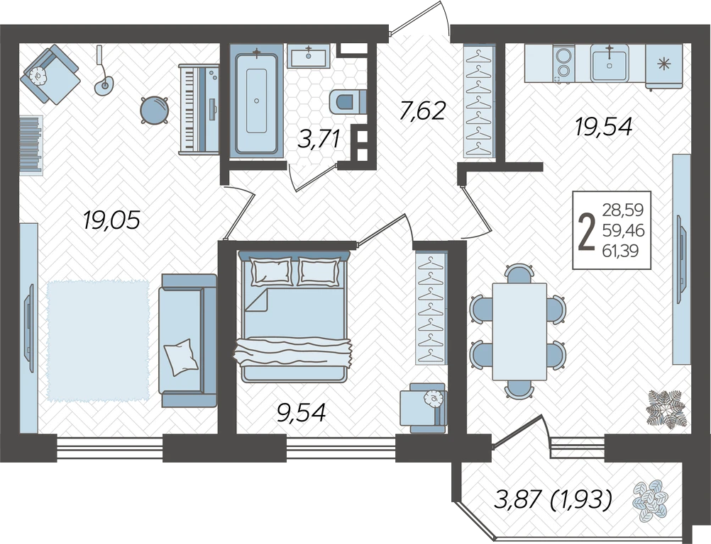 2-комнатная