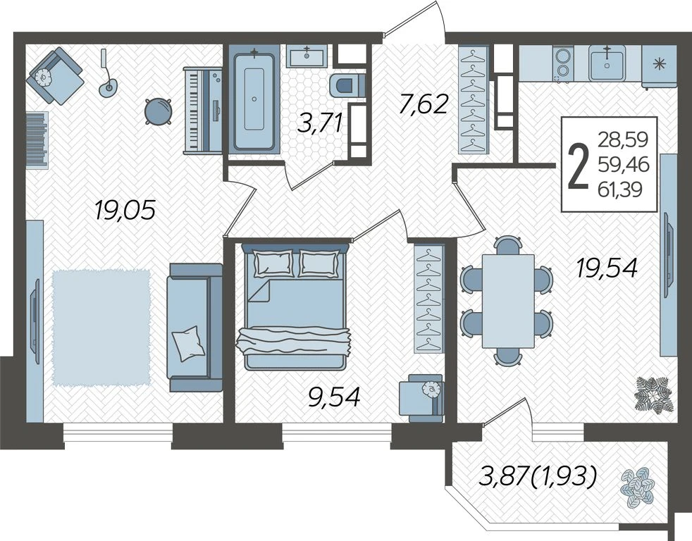 2-комнатная