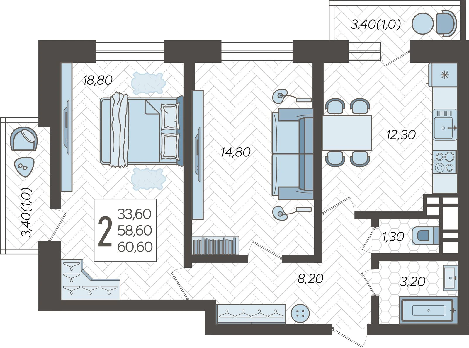 2-комнатная