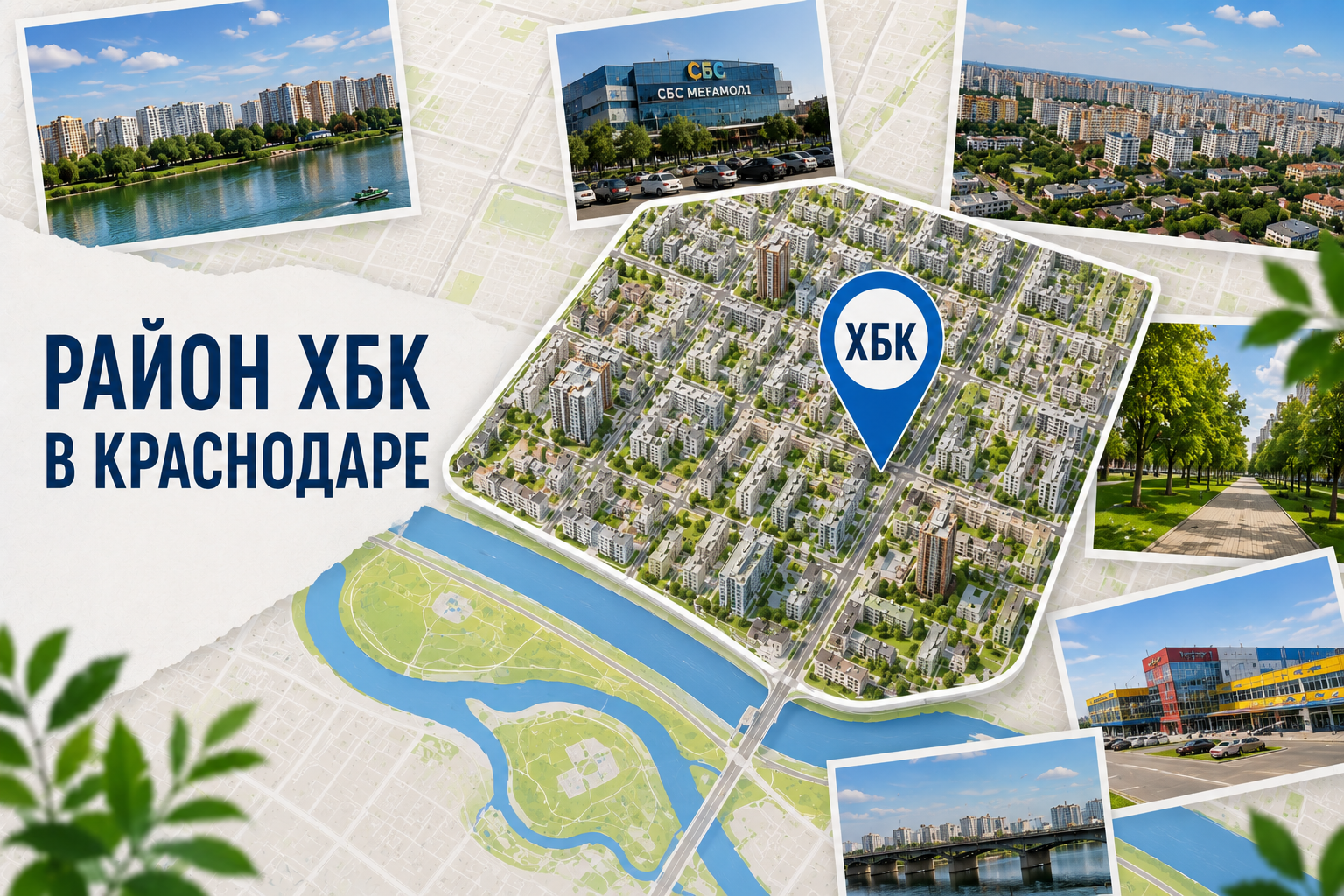 Район ХБК в Краснодаре на карте, фото, описание и улицы