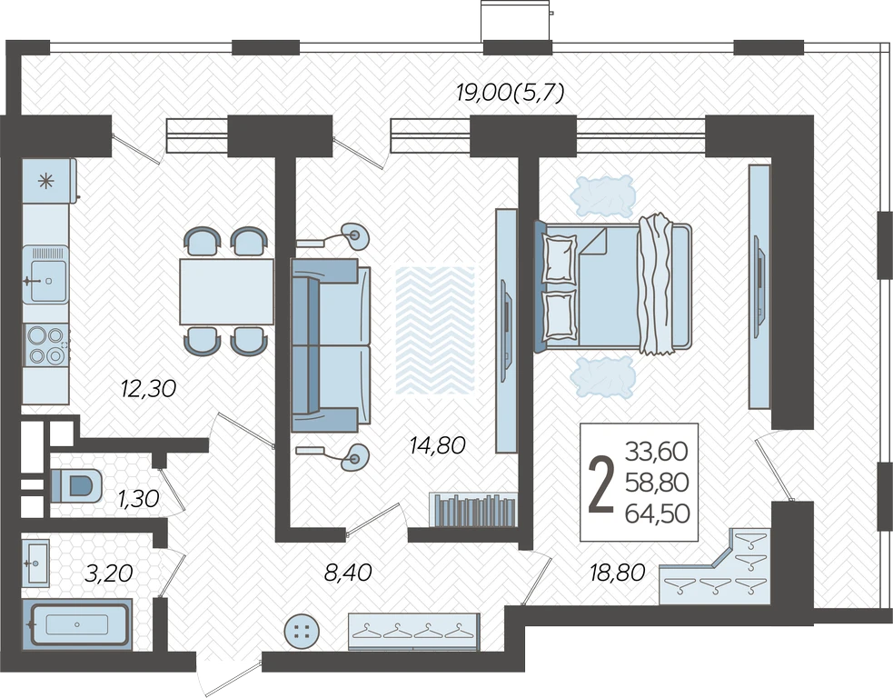 2-комнатная