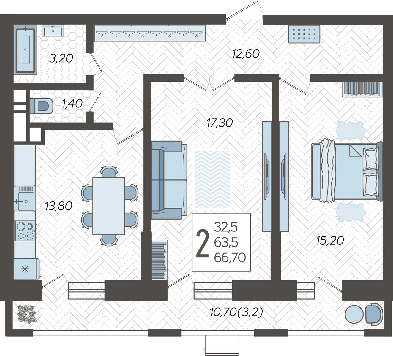 2-комнатная