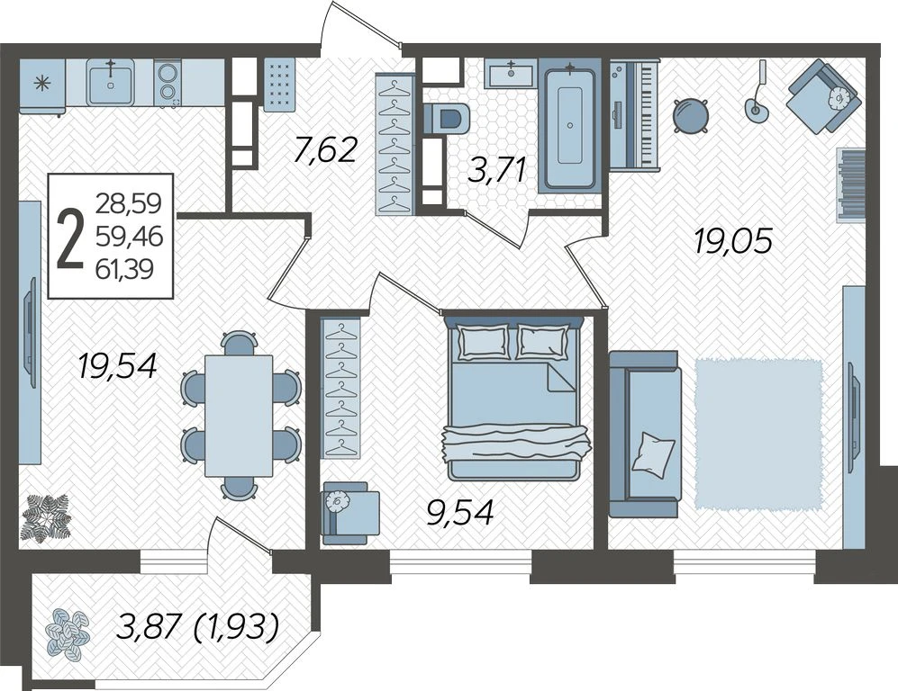 2-комнатная