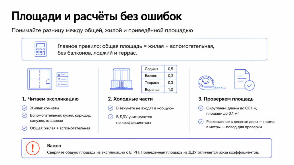 Площади, расчеты без ошибок Площади, расчеты без ошибок
