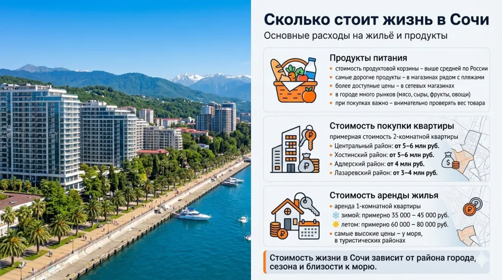 Сколько стоит жизнь в Сочи