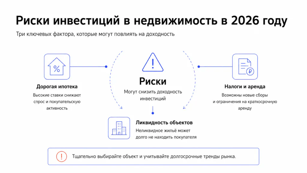 Риски инвестиций в недвижимость в 2026 году