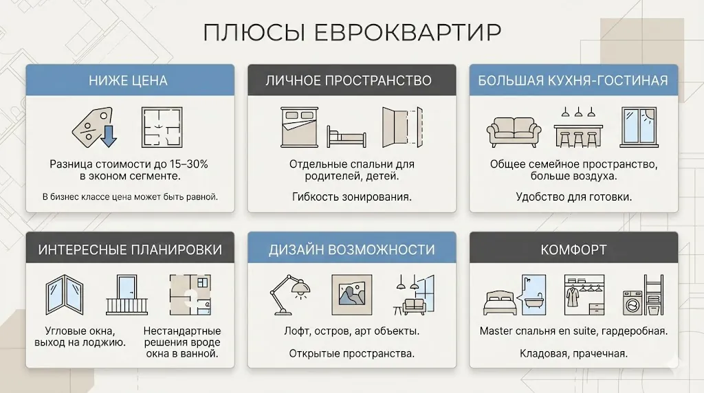 Плюсы евроквартир