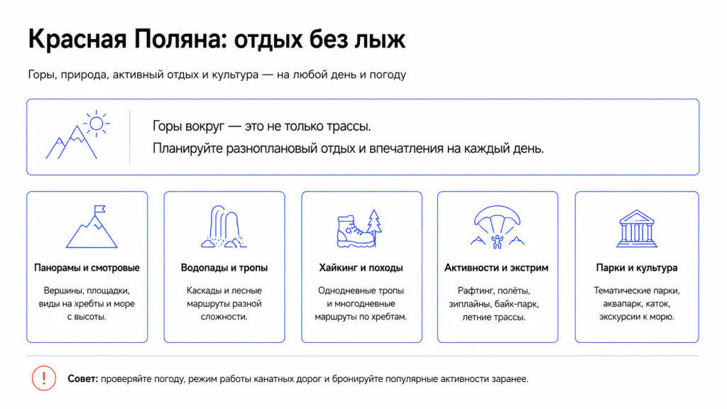Что посмотреть и чем заняться помимо катания