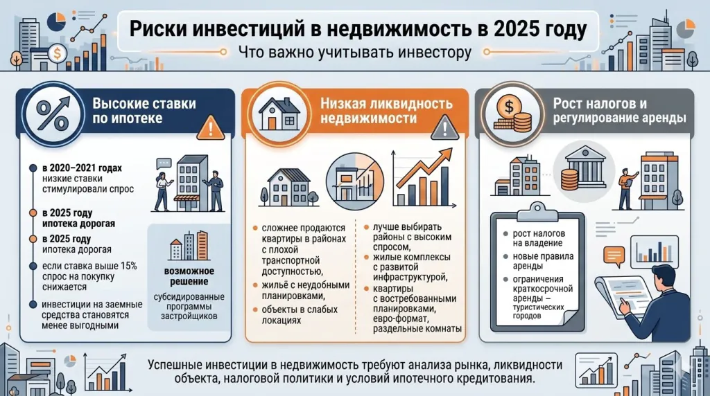 Риски инвестиций в недвижимость в 2025 году