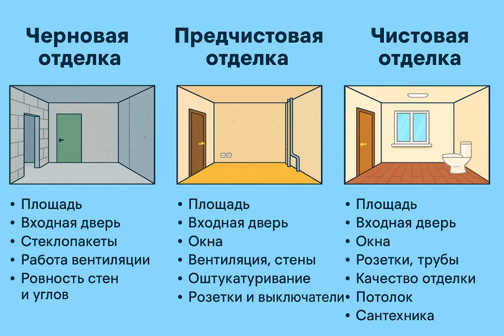 Что проверять в новостройке в зависимости от типа отделки Что проверять в новостройке в зависимости от типа отделки