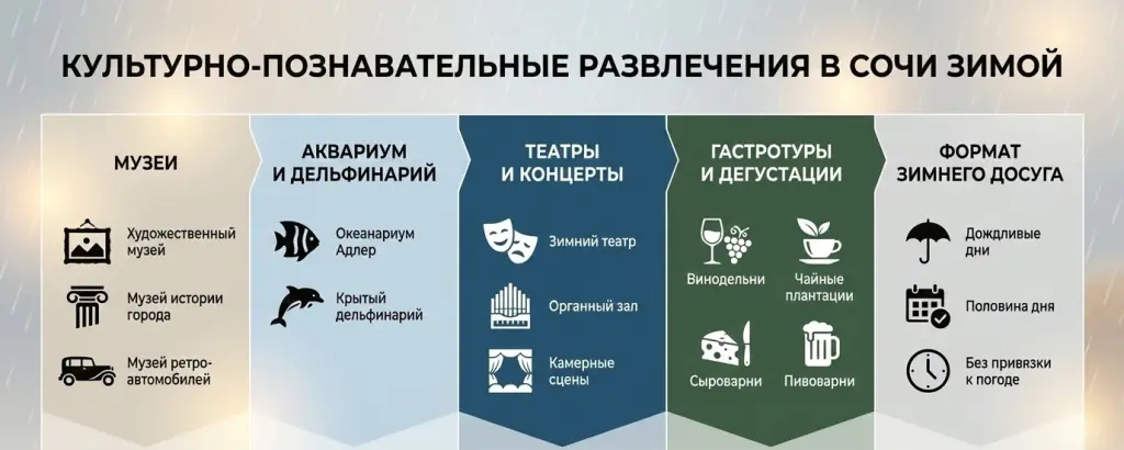 Культурно-познавательные развлечения зимой в Сочи