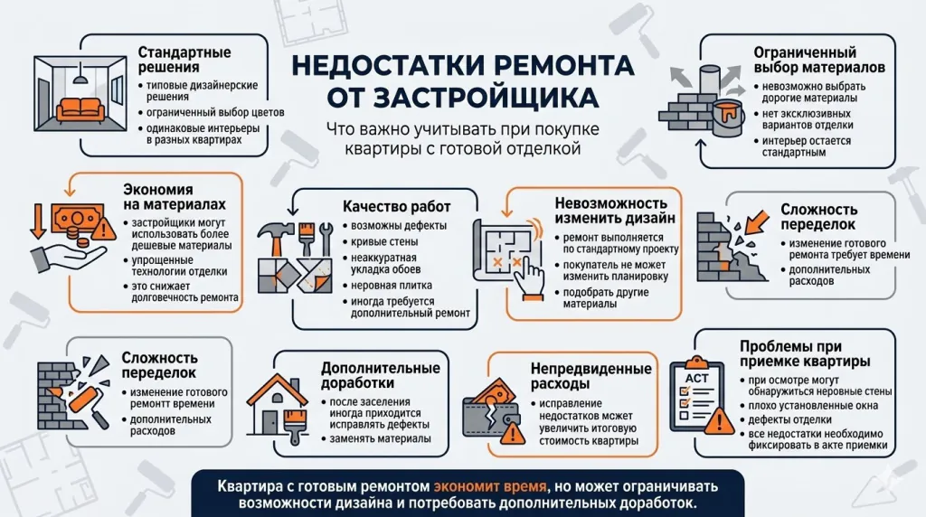 Недостатки ремонта от застройщика