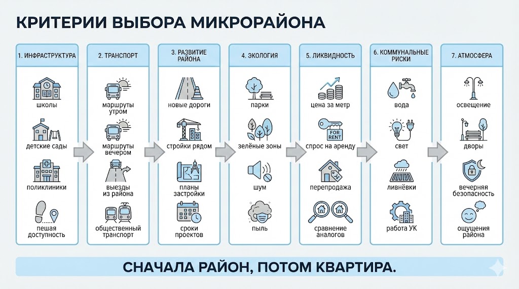 Критерии выбора микрораойона для покупки квартиры в Краснодаре