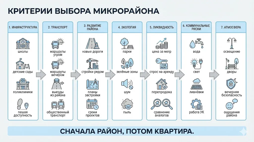 Критерии выбора микрораойона для покупки квартиры в Краснодаре