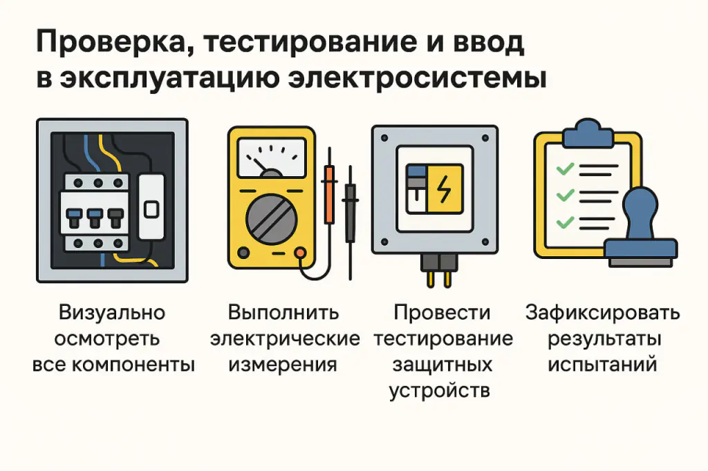 Проверка электрики перед сдачей в эксплуатацию Проверка электрики перед сдачей в эксплуатацию