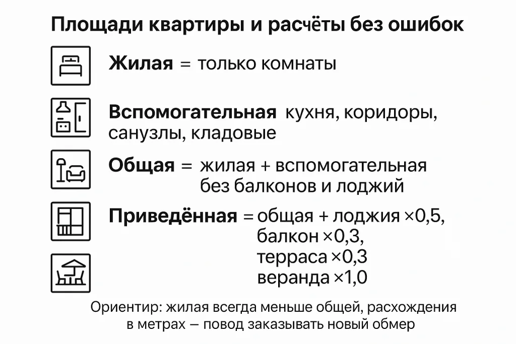 Площади, расчеты без ошибок Площади, расчеты без ошибок