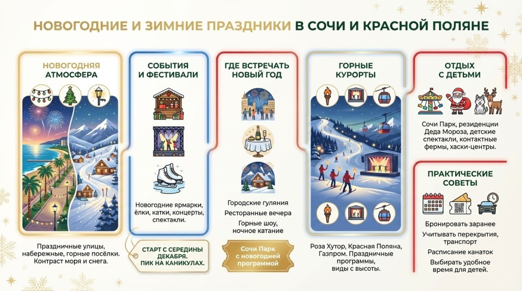Новогодние и зимние праздники в Сочи