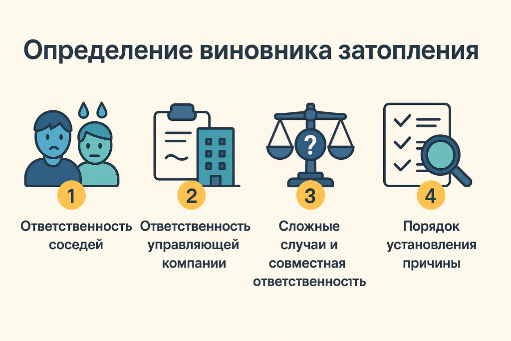 Определение виновника затопления Определение виновника затопления
