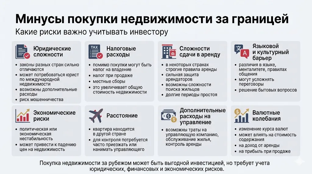 Минусы покупки недвижимости за границей