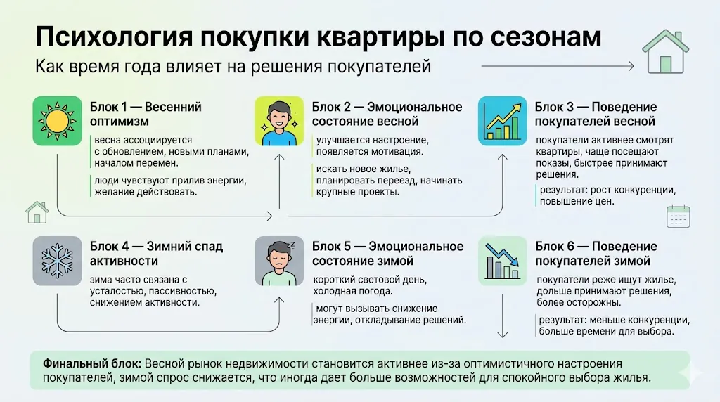 Психология покупки квартиры по сезонам