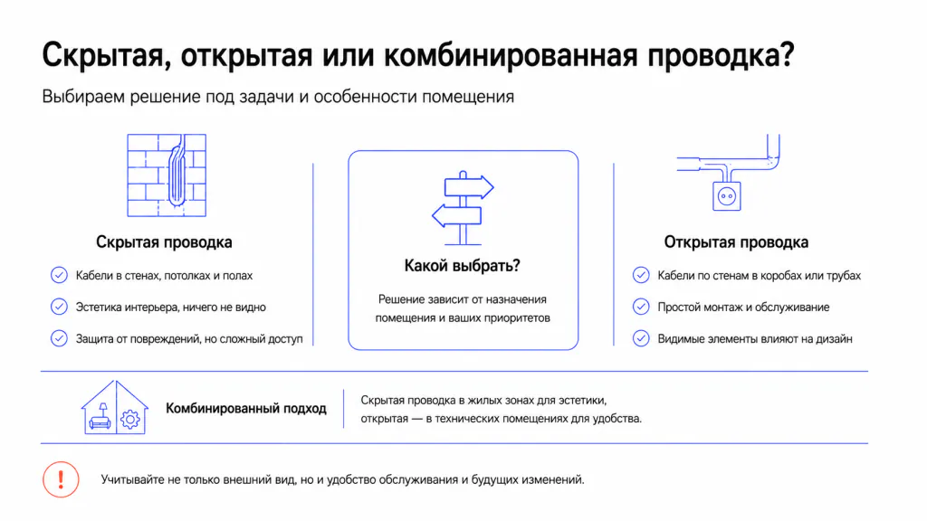 Выбор типа проводки
