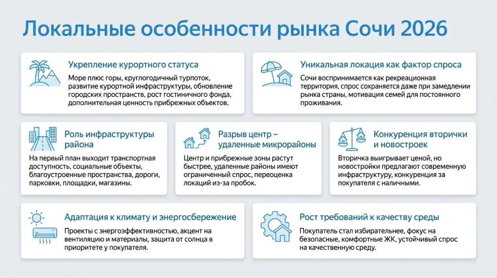 Локальные особенности рынка Сочи для 2026 года