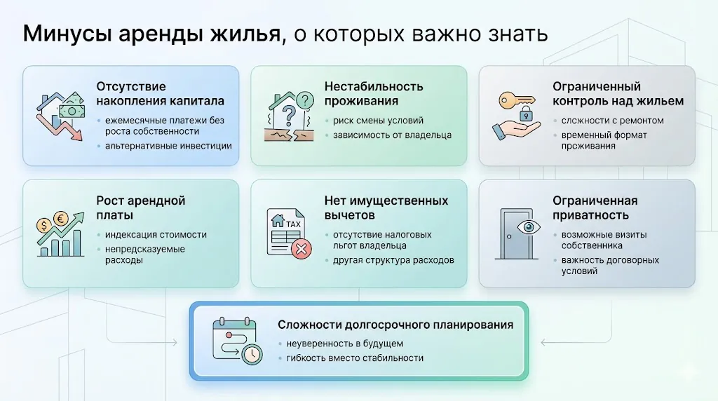 Минусы аренды жилья