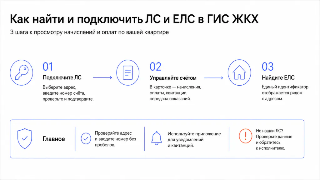 Госуслуги, ГИС ЖКХ — как найти ЛС, ЕЛС