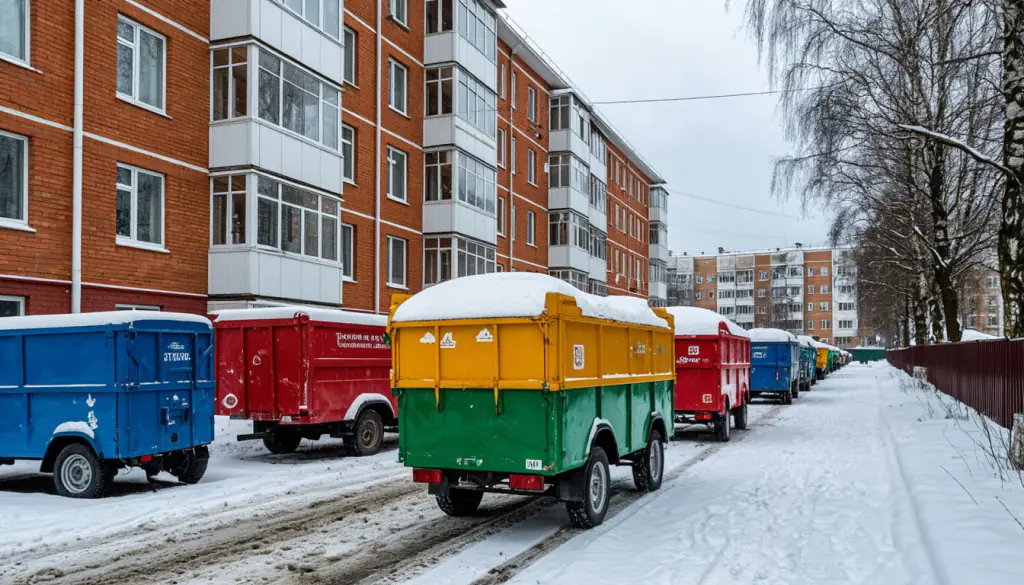 Уборка мусора зимой