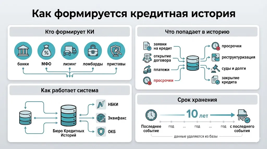 Как формируется кредитная история