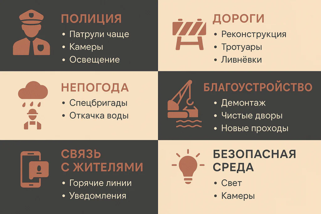 Меры, принимаемые городскими властями