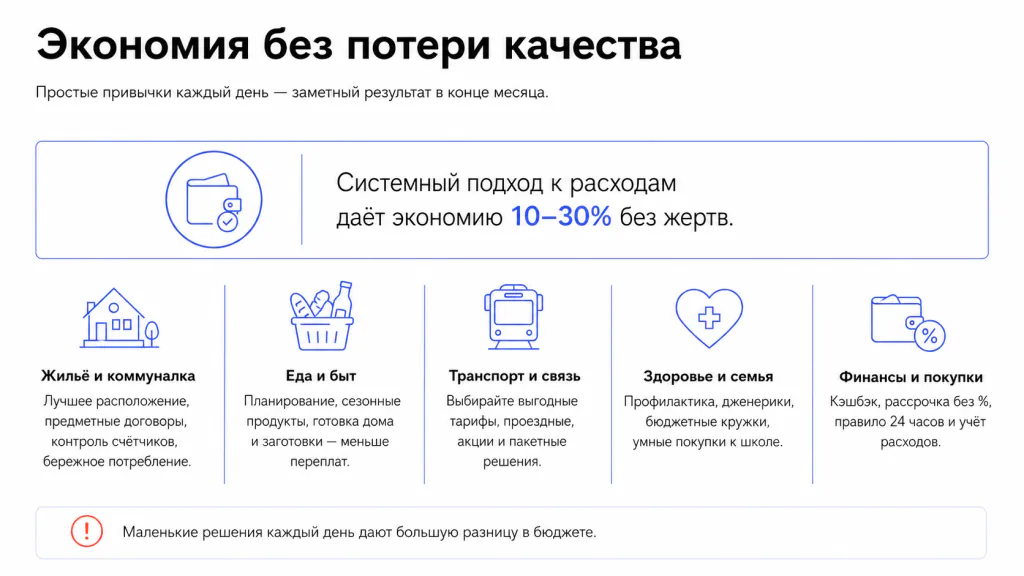 Как экономить без потери качества