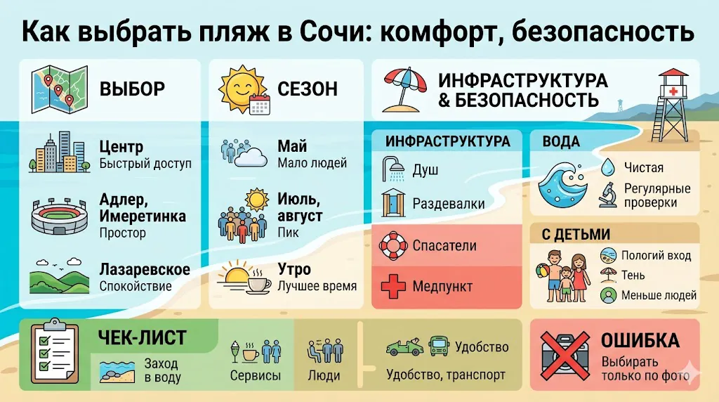 Как выбрать пляж в Сочи