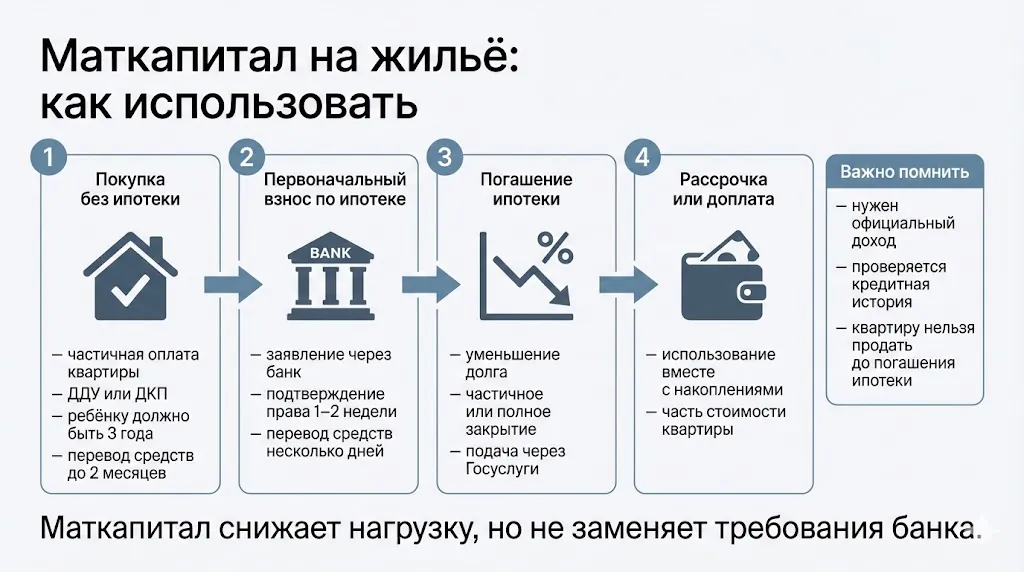Маткапитал на жилье как использовать
