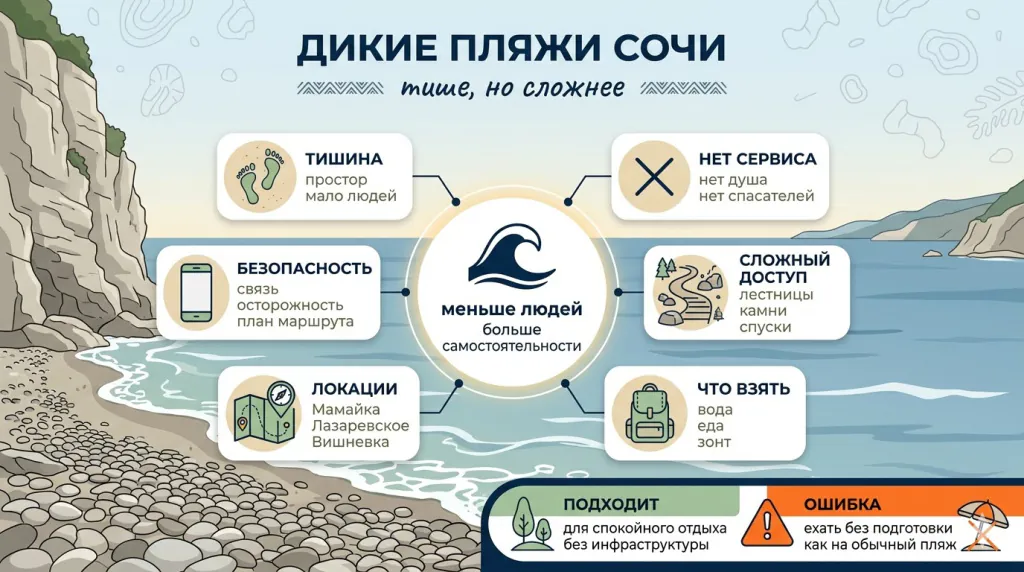 Дикие пляжи Сочи