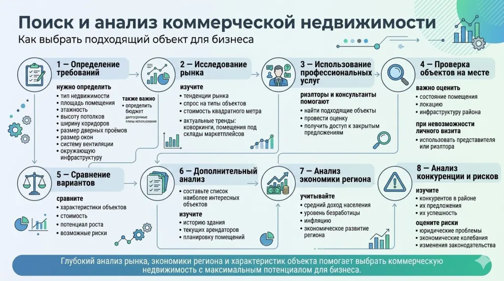этапы покупки коммерческой недвижимости