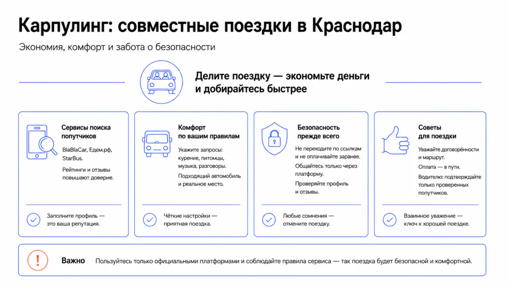 Карпулинг: поездки с попутчиками