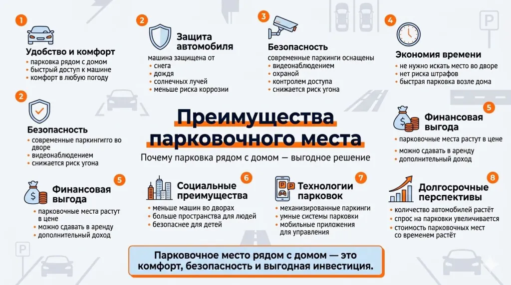 Преимущества парковочного места