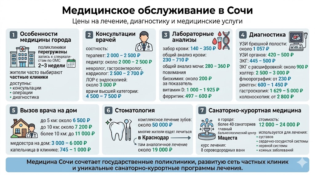 Медицинское обслуживание в Сочи