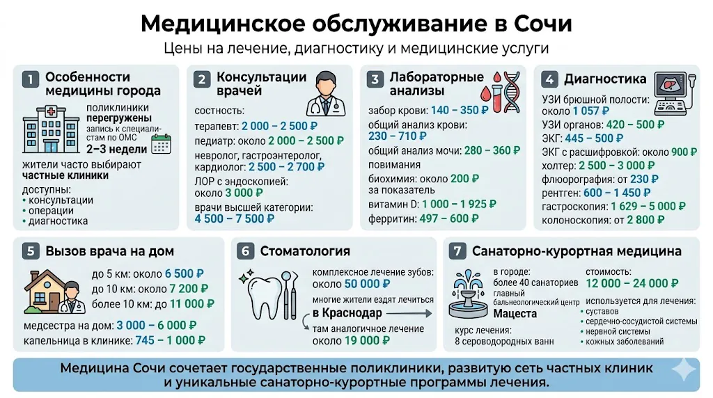 Медицинское обслуживание в Сочи