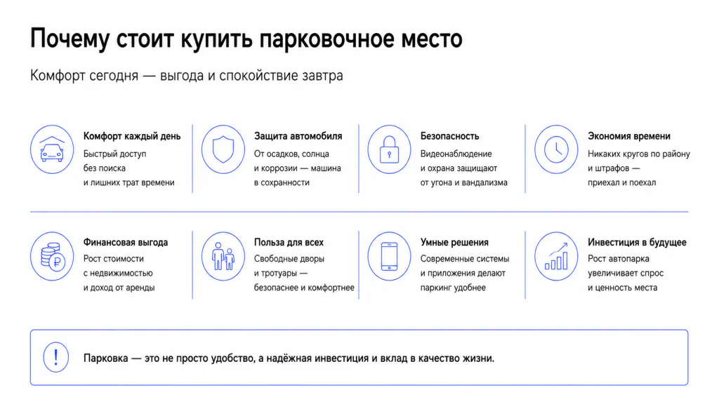 Преимущества парковочного места