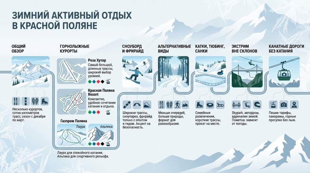 Зимний активный отдых в Сочи