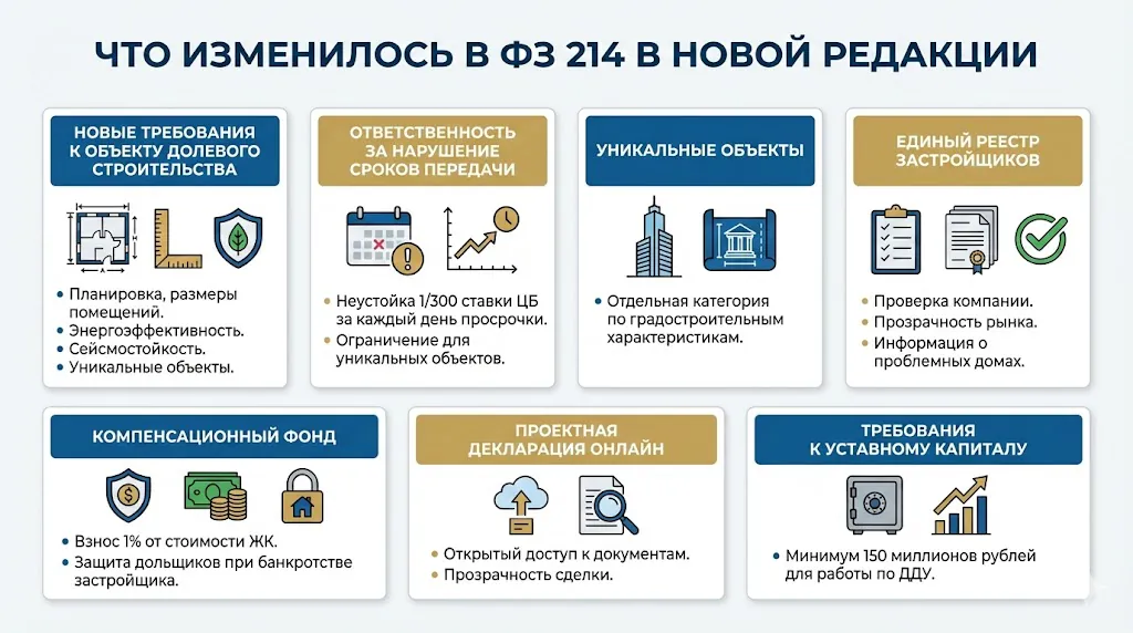 Что изменилось в ФЗ 214 в новой редакции