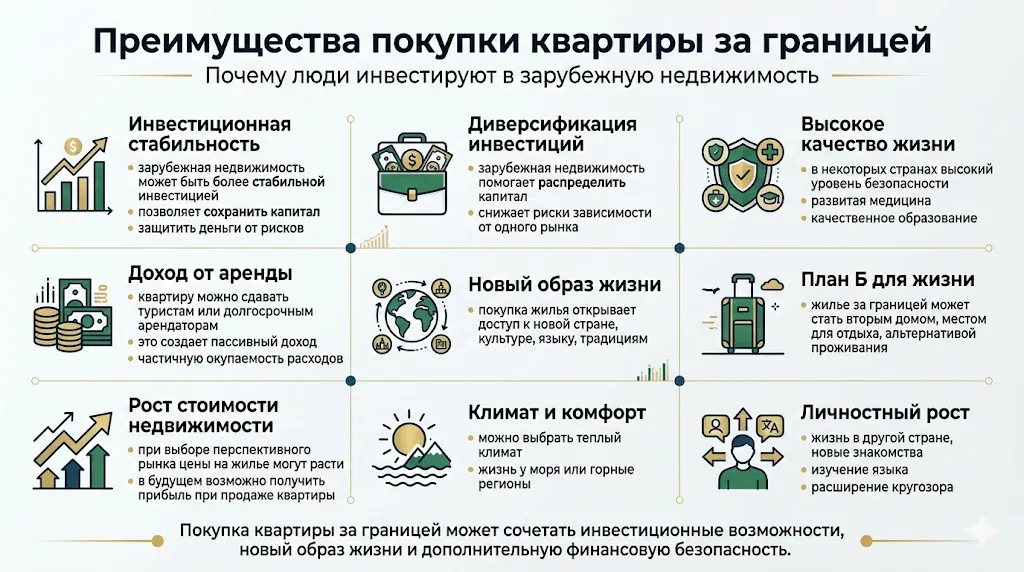 Преимущества покупка квартиры за границей